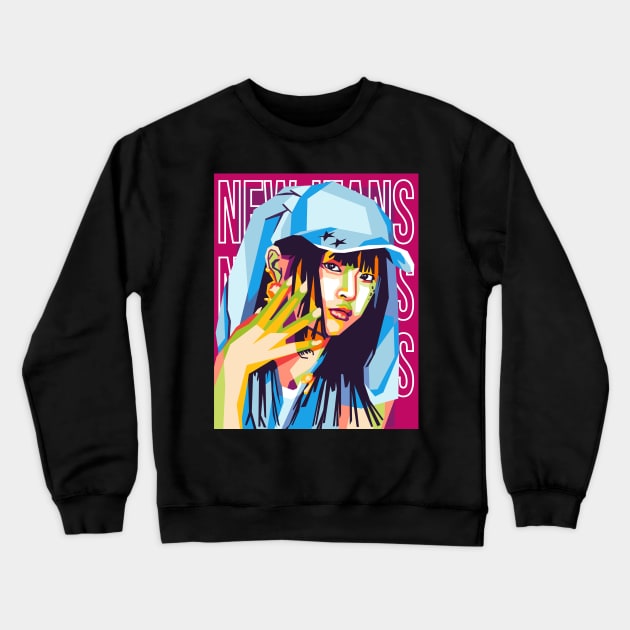 hanni new jeans Crewneck Sweatshirt by cool pop art house